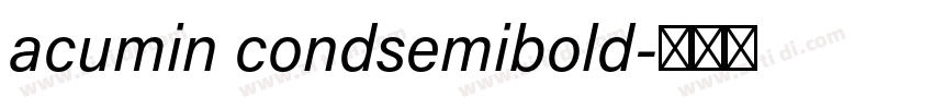 acumin condsemibold字体转换